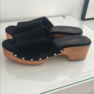 Rag & Bone Black Suede Women's Clogs